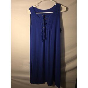 Dana Buchman Womens Navy Size XL easy Sleeveless Belted Dress Midi